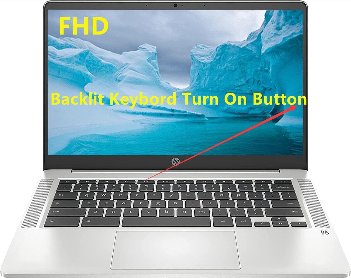 HP Chromebook Laptop • 14 Inch Display • Intel Celeron N4120 Processor • 8GB RAM • 128GB eMMC • Intel UHD Graphics 600 • WiFi • Bluetooth • Backlit Keyboard • Chrome OS • Modern Gray (Renewed)
