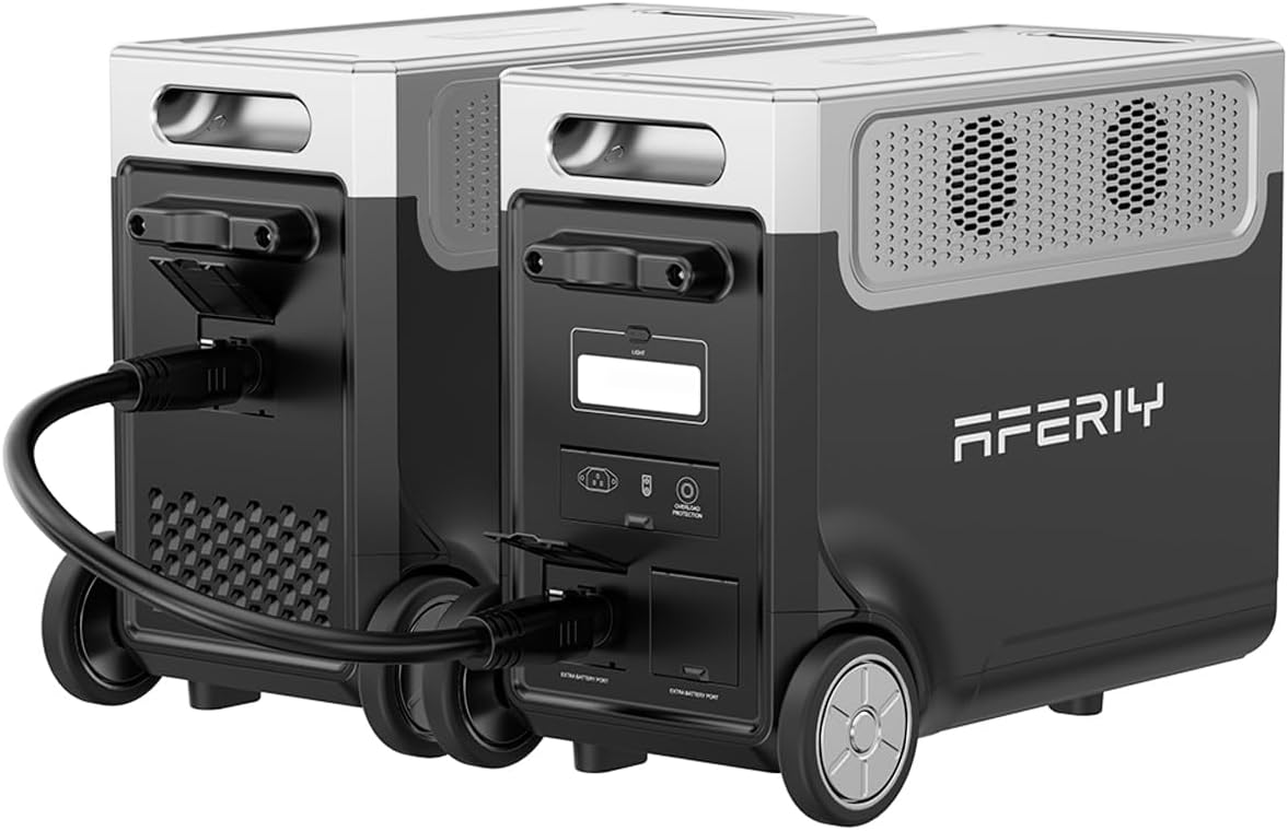AFERIY P310 Expansion Battery Pack, Add 3840Wh LiFePO4 Extra Capacity | Compatible Only with AFERY P310 Main Unit | LiFePO4 Solar Generator for Extended Home Backup & Outdoor Camping