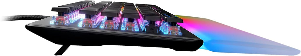 Turtle Beach Vulcan II Max – Optical-Mechanical PC Gaming Keyboard, Customizable RGB Illuminated Keys and Palm Rest, Smart Keys, Titan II Smooth Linear Switches, 200M Keystroke Durability – Black
