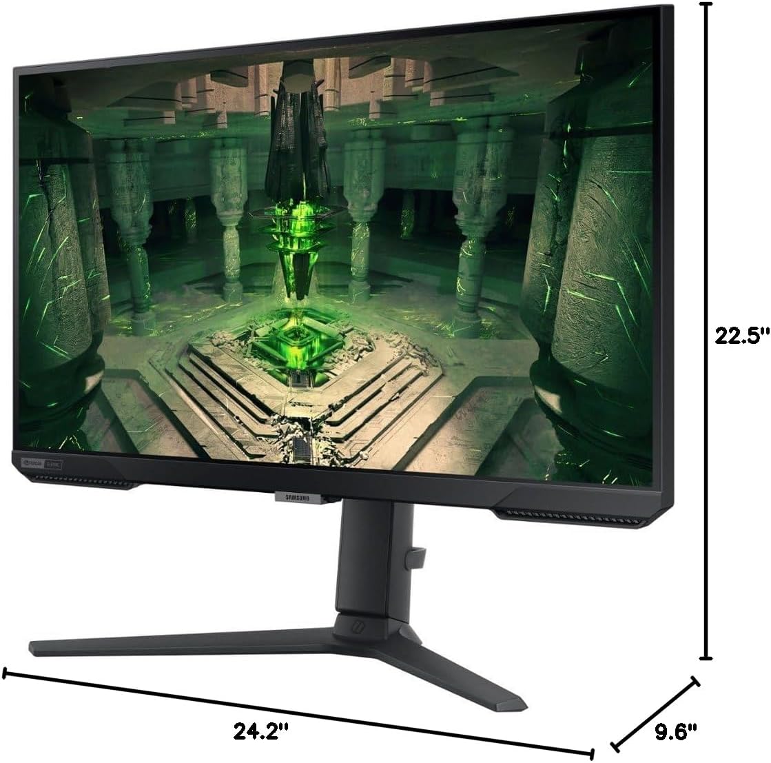 Samsung 27' Odyssey G4 Series FHD Gaming Monitor, 240Hz, 1ms, G-Sync Compatible, AMD FreeSync Premium, Ultrawide Game View, HDR 10, HDMI, Black, with HDMI Cable