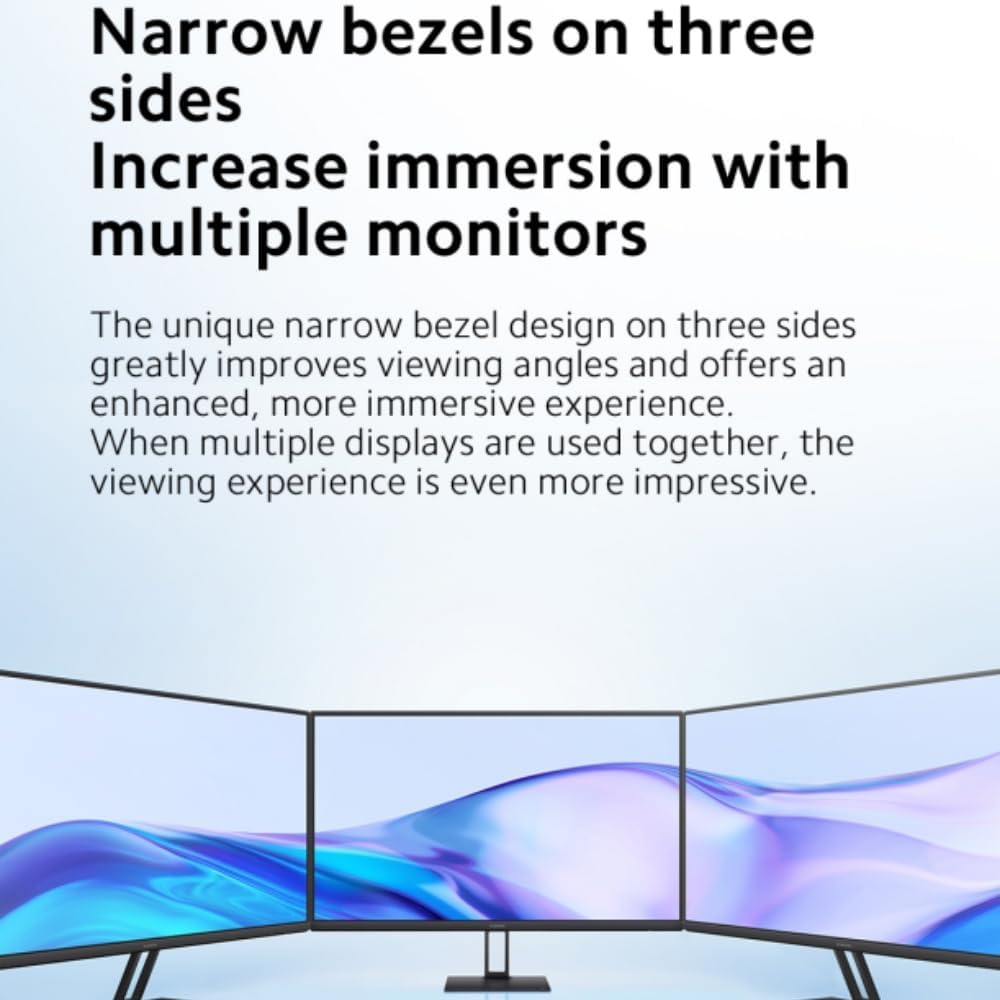 XIAOMI A27i 27 inch Monitor, 100Hz high Refresh Rate, IPS Hard Screen, 7.5mm Ultra-Slim Body, 1080p FHD Resolution, ∆Е<2 Factory Color Calibration for Each Screen, DP 1.4 Supported and Easy mounting