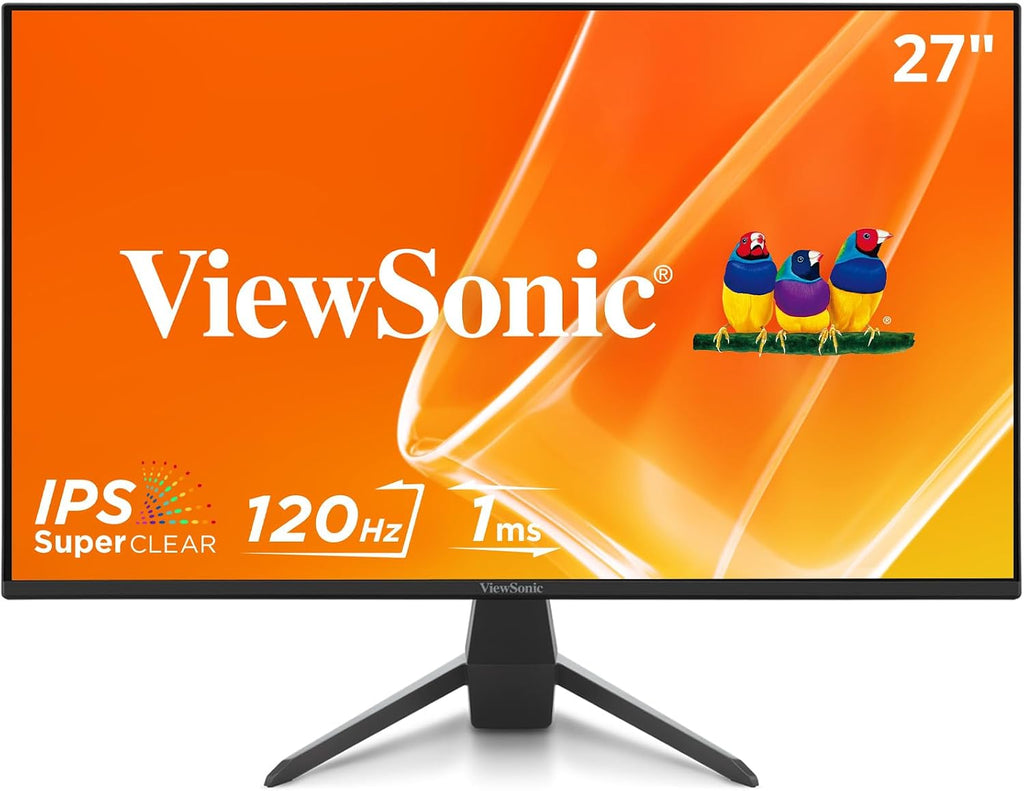 ViewSonic VX2770-MHD 27 Inch 1080p Monitor, IPS Display with 120Hz and Variable Refresh Rate for Ultimate Home Entertainment, Eye Care Technology, HDMI, and DisplayPort Inputs