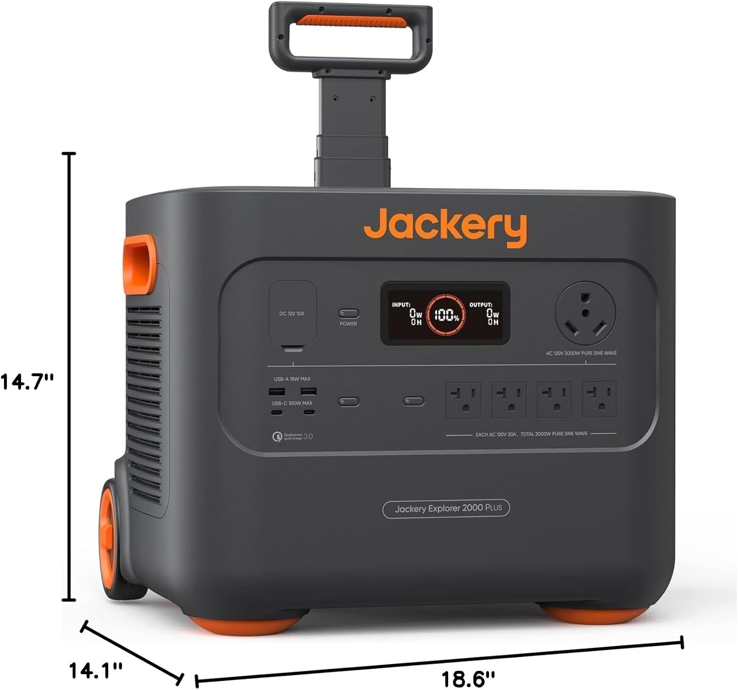 Jackery Explorer 2000 Plus Portable Power Station, 2042Wh LiFePO4 Solar Generator, 3000W AC Output, Expandable to 24kWh, UPS Home Backup for Emergency Camping RV Off-Grid(Solar Panel Optional)
