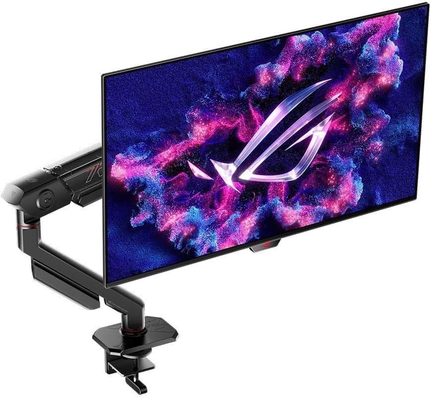 ASUS ROG Swift 27' (26.5' viewable) 1440P OLED DSC Gaming Monitor (PG27AQDM-R) - QHD (2560x1440) 240Hz, 0.03ms, G-SYNC Compatible, 99% DCI-P3, True 10-bit, Monitor Arm Included, 3 yr Warranty