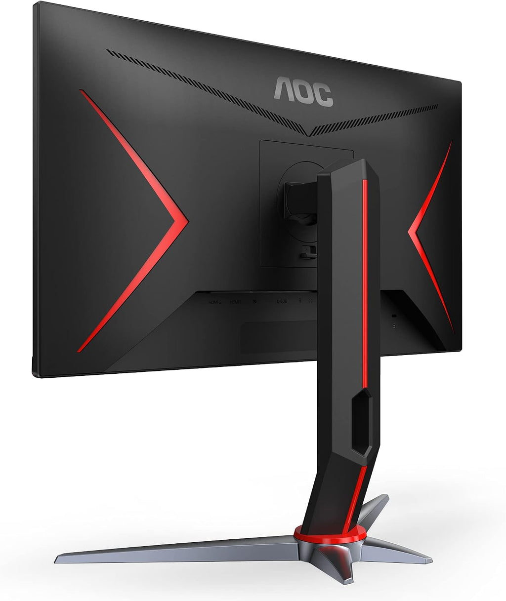 AOC 24G2 24' Frameless Gaming IPS Monitor, FHD 1080P, 1ms 144Hz, Freesync, HDMI/DP/VGA, Height Adjustable, 3-Year Zero Dead Pixel Guarantee,Black/Red