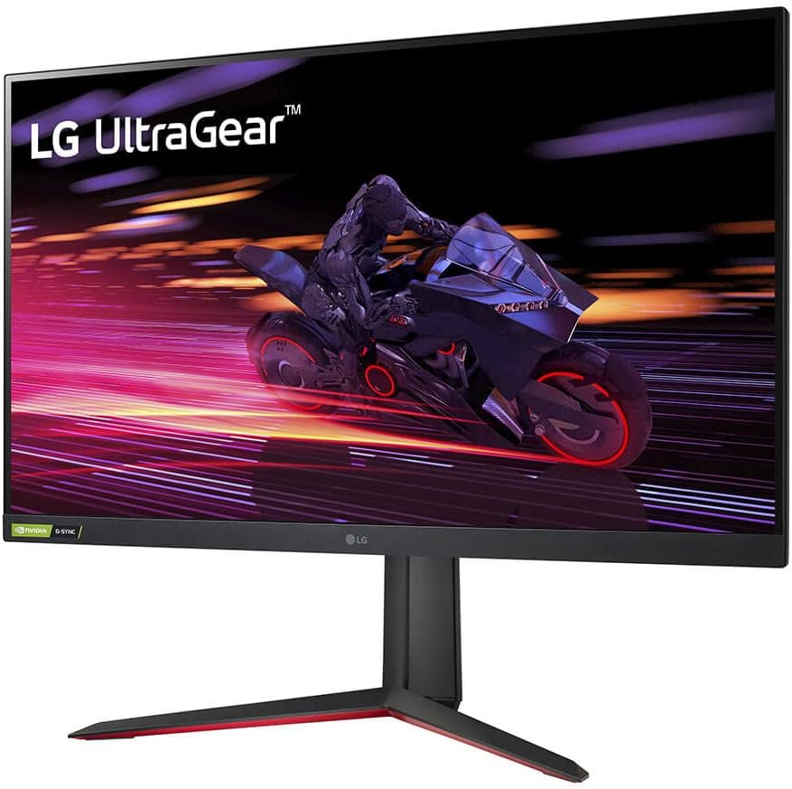 LG 32GP750-B 32 Inch QHD (2560 x 1440) IPS Ultragear Gaming Monitor with 1ms (GtG) and 165Hz Refresh Rate, NVIDIA G-SYNC Compatible with AMD FreeSync Premium, Tilt/Height/Pivot Adjustable - Black