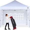 ABCCANOPY Outdoor Winter Gazebo 10x10, Premium Instant Pop Up Canopy Tent with Elegant Church Window,Snow and Rain Protection, Bonus Wheeled Bag,White