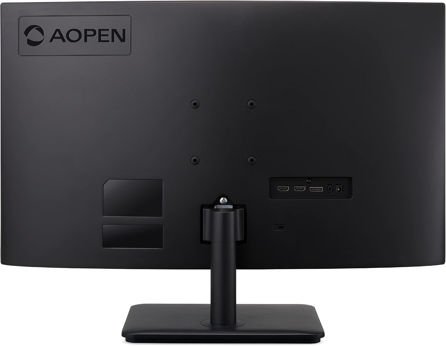 AOPEN by Acer 27HC5UR Pbmiipx 27' 1500R Curved Zero-Frame WQHD (2560 x 1440) Gaming Monitor | AMD FreeSync Premium Technology | Up to 165Hz | 1ms | 2 x HDMI Ports & 1 x Display Port, Black