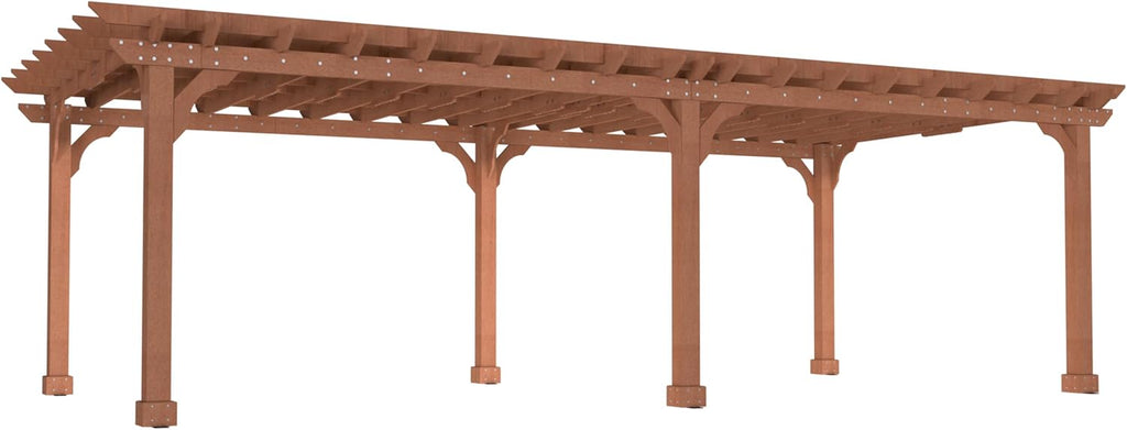 MUPATER 12'x24' All Cedar Wood Pergola, Wooden Pergola Kit with Stakes, Quality Supported Structure, Snow and Wind Resistant, Year-Round Resilience, Outdoor Shade for Backyard, Deck, Lawn, Patio