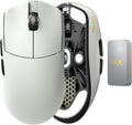 Lamzu Maya X Wireless Gaming Mouse, Ultra Lightweight 47g, Optical Switch, Maximum 30000 DPI, Symmetrical, MCU Nordic 52840, Dust-Proof Encoder, PAW3950 Sensor(Larger Maya) (Grey)