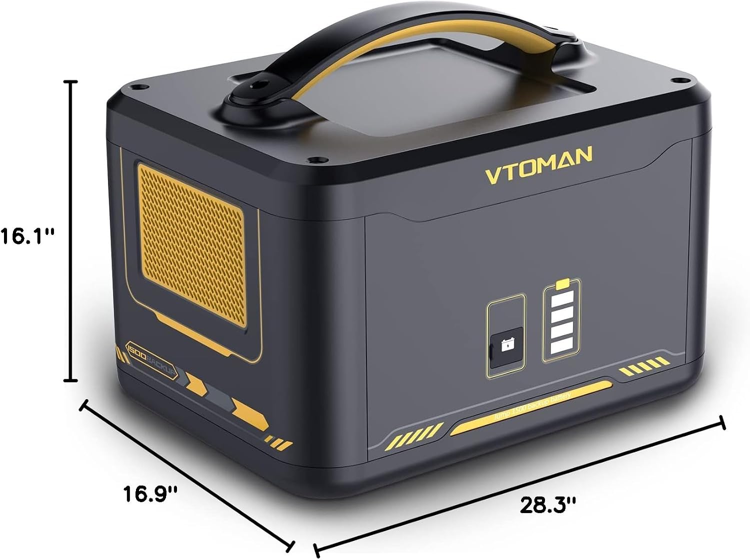 VTOMAN 2376Wh Portable Power Station, Jump 1500X Solar Generator with Extra Battery, 3000W Peak Durable LiFePO4 (LFP) Battery Station with 1500W AC Outlets, PD 100W for Home Backup & RV/Van Camping
