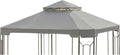 Garden Winds Reinforced RipLock 350 Replacement Canopy Top Cover Compatible with Cottleville 10' x 10' Gazebo Model GFS00744A - Slate Gray