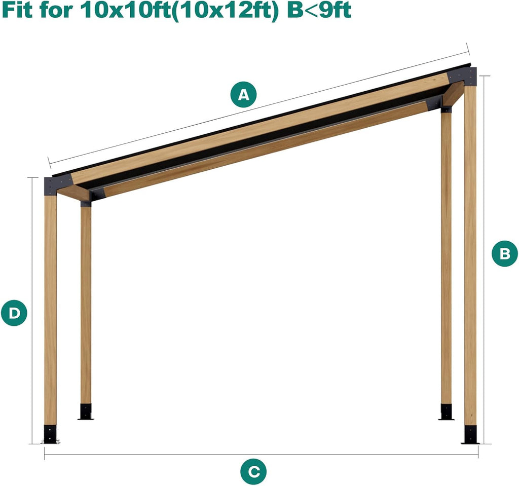 HAYOHRT 15° Pergola Brackets 75° Corner Bracket with Post Base Gazebo Kit for 4x4'' (Actual 3.5x3.5 in) Wooden Beams Lumber Gazebos Patio Pergola Sheds