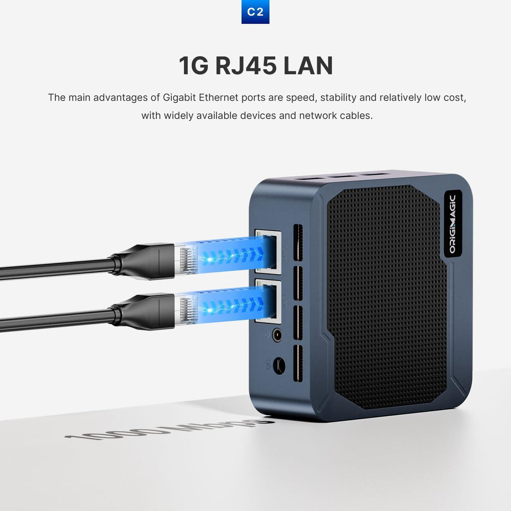 C2 Mini PC 11 Pro, Intel N95 Mini Desktop Computers 12GB LPDDR5 RAM 512GB SSD Micro PC, Dual 1000Mbps NIC LAN, HDMI 2.0, WiFi 5, BT 5.0, 4K Triple Display, Small PC for Business Home