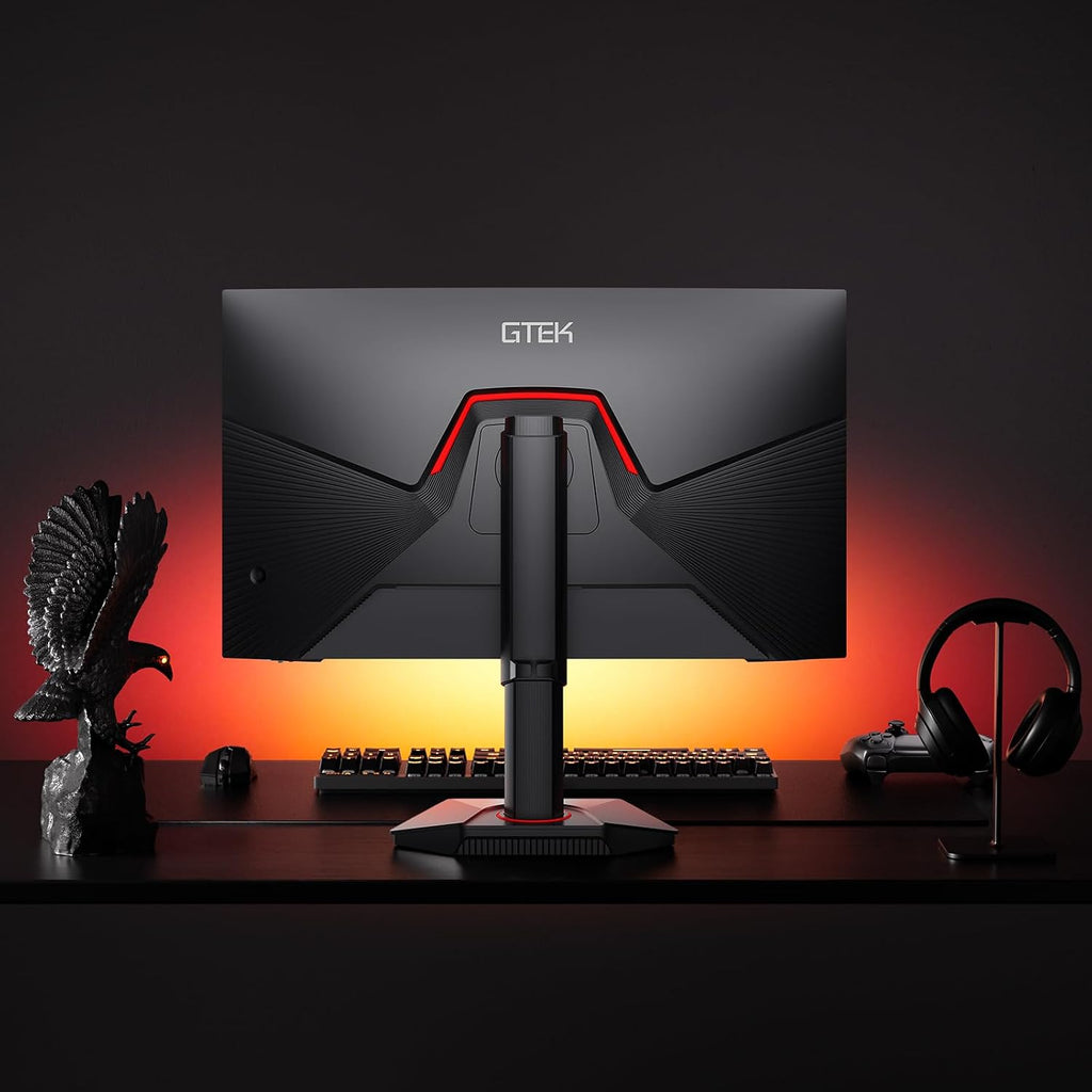 GTek 27 inch 320Hz 300Hz Gaming Monitor, Frameless 2K QHD 2560X1440P Fast IPS Computer Monitor, 1ms MPRT, FreeSync, 95% DCI-P3, HDR 400,DisplayPort/HDMI, Height Adjustable for Gaming and Steaming