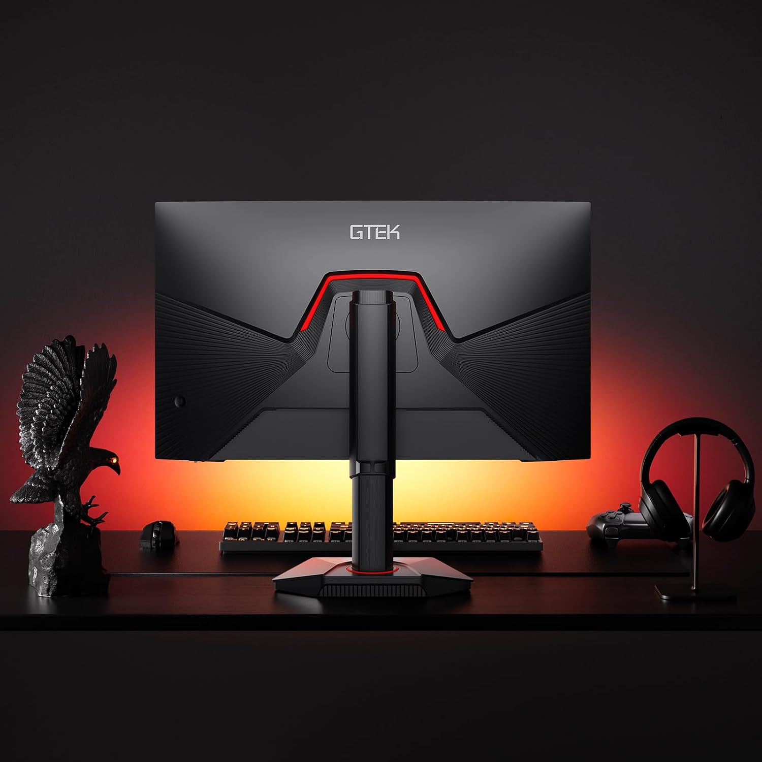 GTek 27 inch 320Hz 300Hz Gaming Monitor, Frameless 2K QHD 2560X1440P Fast IPS Computer Monitor, 1ms MPRT, FreeSync, 95% DCI-P3, HDR 400,DisplayPort/HDMI, Height Adjustable for Gaming and Steaming