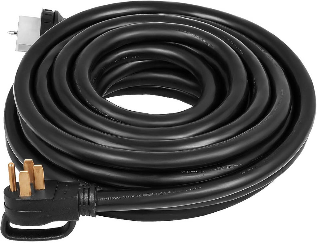 VEVOR 25 FT 50 Amp Generator Extension Cord NEMA N14-50P & SS2-50R & CS6364, STW 6/3 + 8/1 AWG 125V 250V Generator Power Cord Twist Lock Connectors