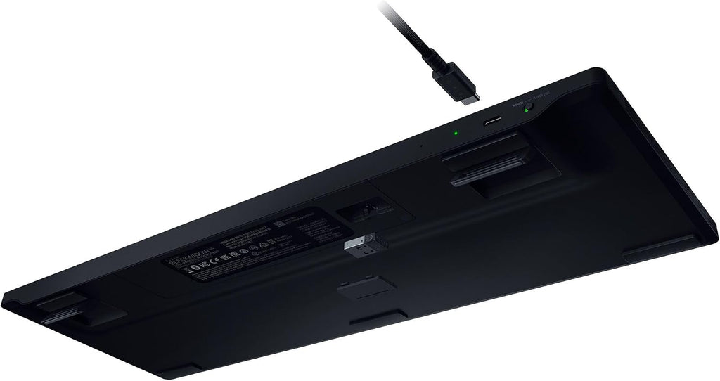 Razer BlackWidow V4 Low Profile HyperSpeed Wireless Gaming Keyboard: Yellow Mechanical Switches - 2.4GHz Wireless & Bluetooth - Multi-Function Roller - 11 Control Buttons - Long Battery Life