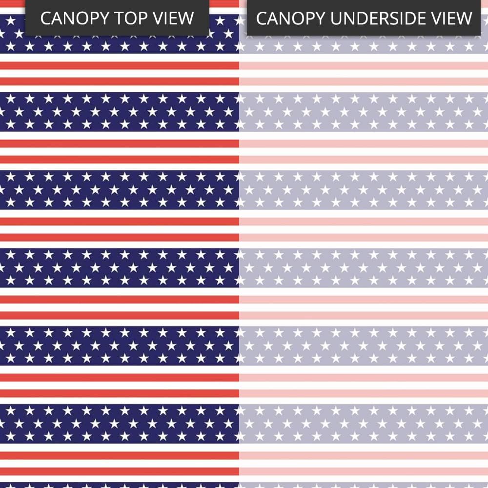 Garden Winds Durable 350 Replacement Canopy Top Compatible with Garden Treasures 10' x 10' Pergola Models GF-9A037X, GF-12S039B - Americana