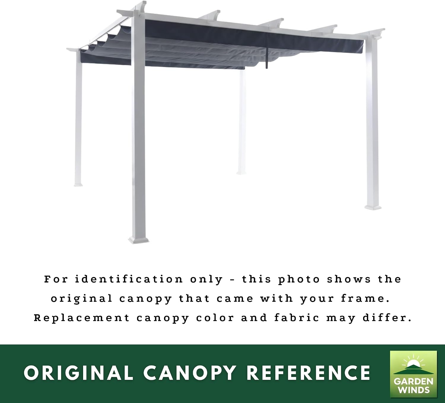 Garden Winds Reinforced RipLock 350 Replacement Canopy Top Cover Compatible with BHG, Meritmoor 9' x 9' Pergola Models BH19-092-099-45, BH17-092-099-59 - Beige