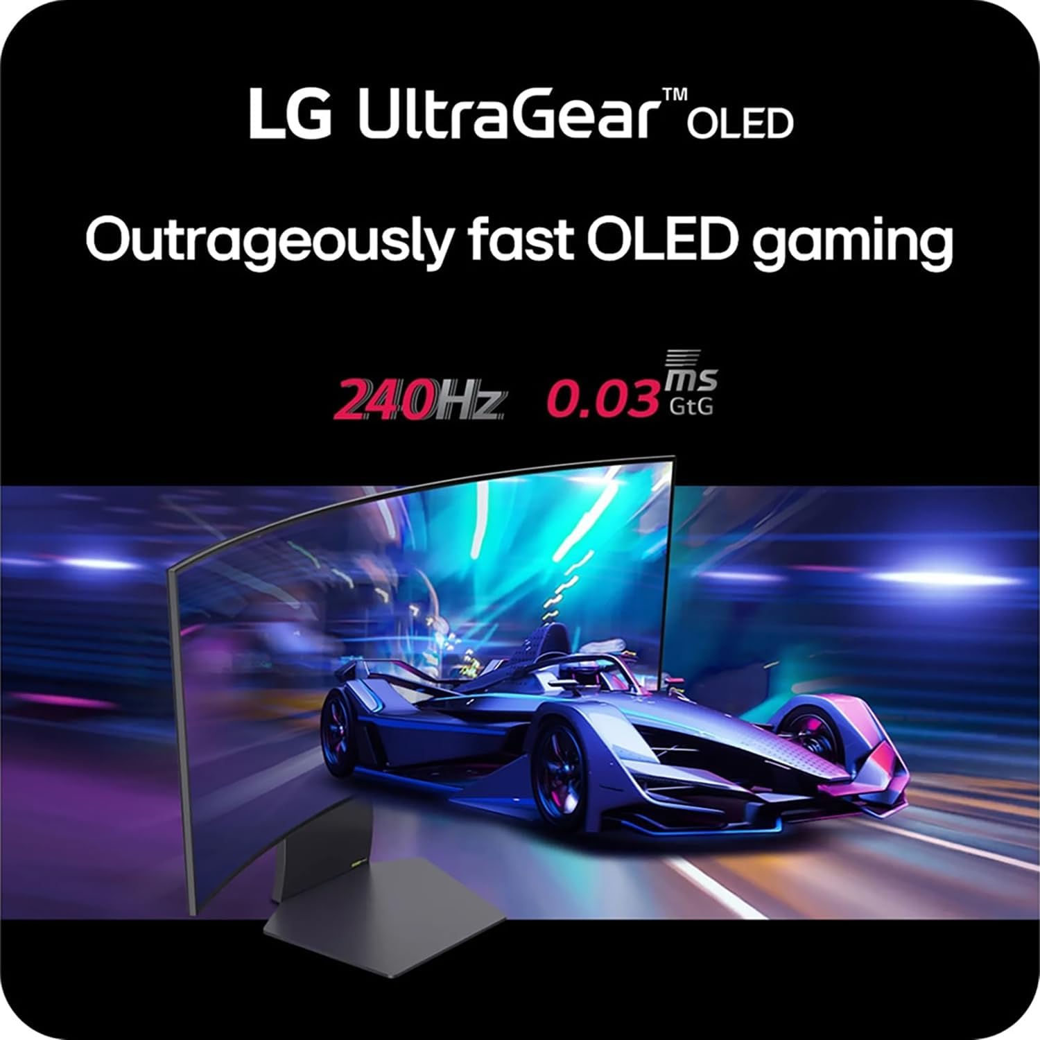 LG 39' Ultragear OLED Curved Gaming Monitor - WQHD 240Hz, 0.03ms, NVIDIA G-Sync Compatible, 800R Curvature, USB Type-C, DisplayHDR True Black 400
