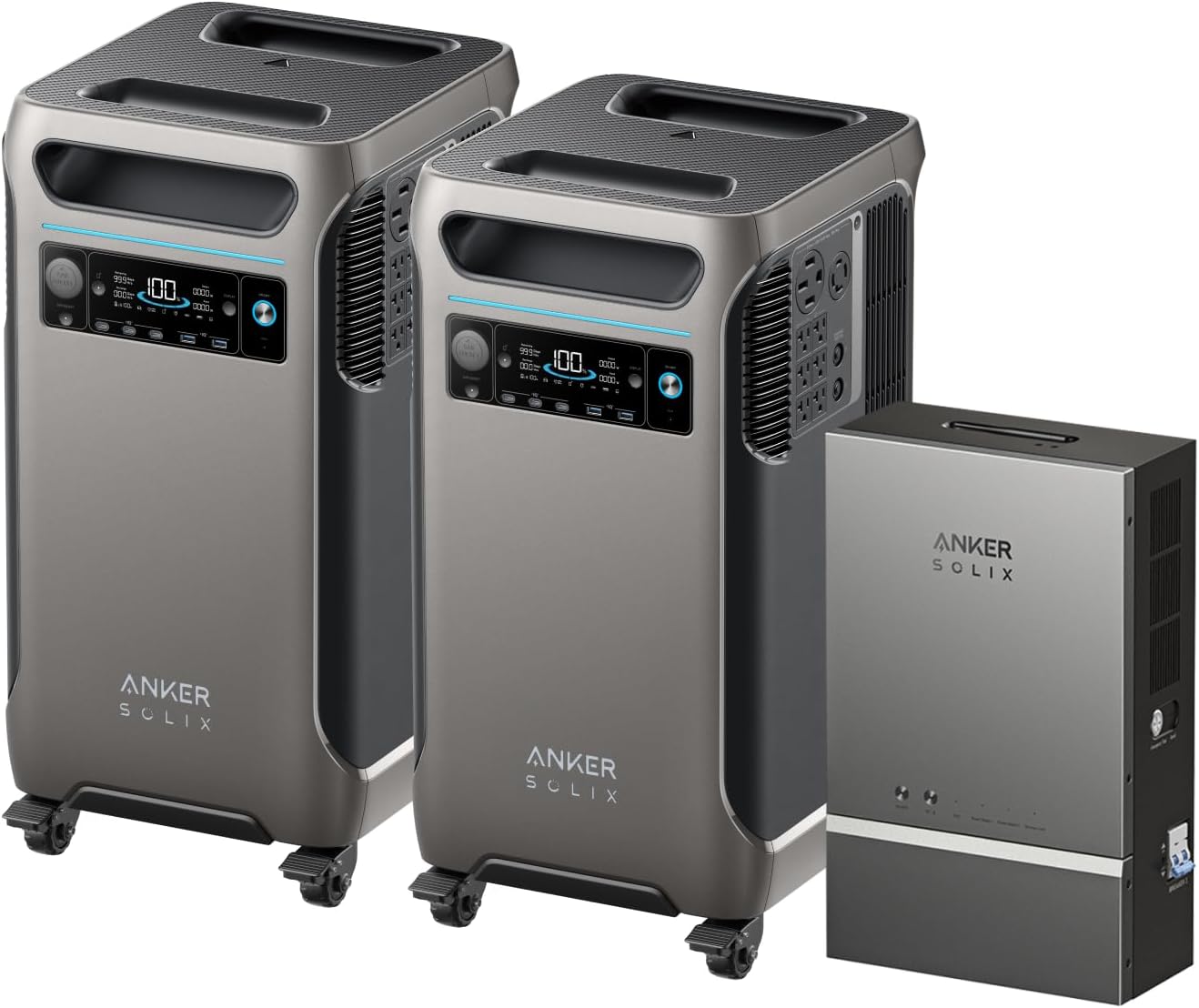 Anker SOLIX F3800 Portable Power Station with Home Power Panel, 120V/240V Dual Voltage, 7680Wh Whole-Home Backup, 12000W AC Output, Solar Generator, RV, Emergencies, Power Outages