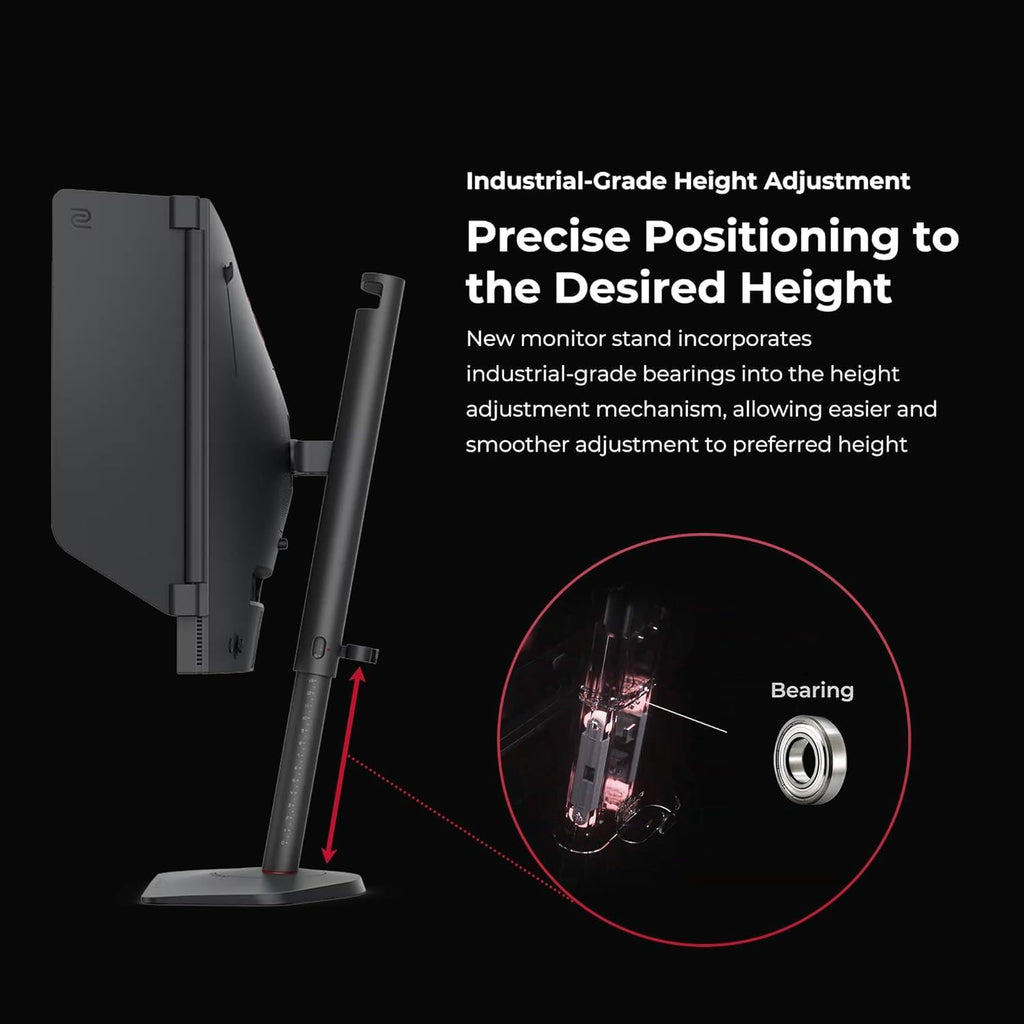 BenQ Zowie XL2586X | 24.1 | Fast TN 540Hz Gaming Monitor for Esports | Motion Clarity DyAc2 | 1080p | XL Setting to Share | Shielding Hood | New Industrial Grade Ball Bearing Height Adjustment
