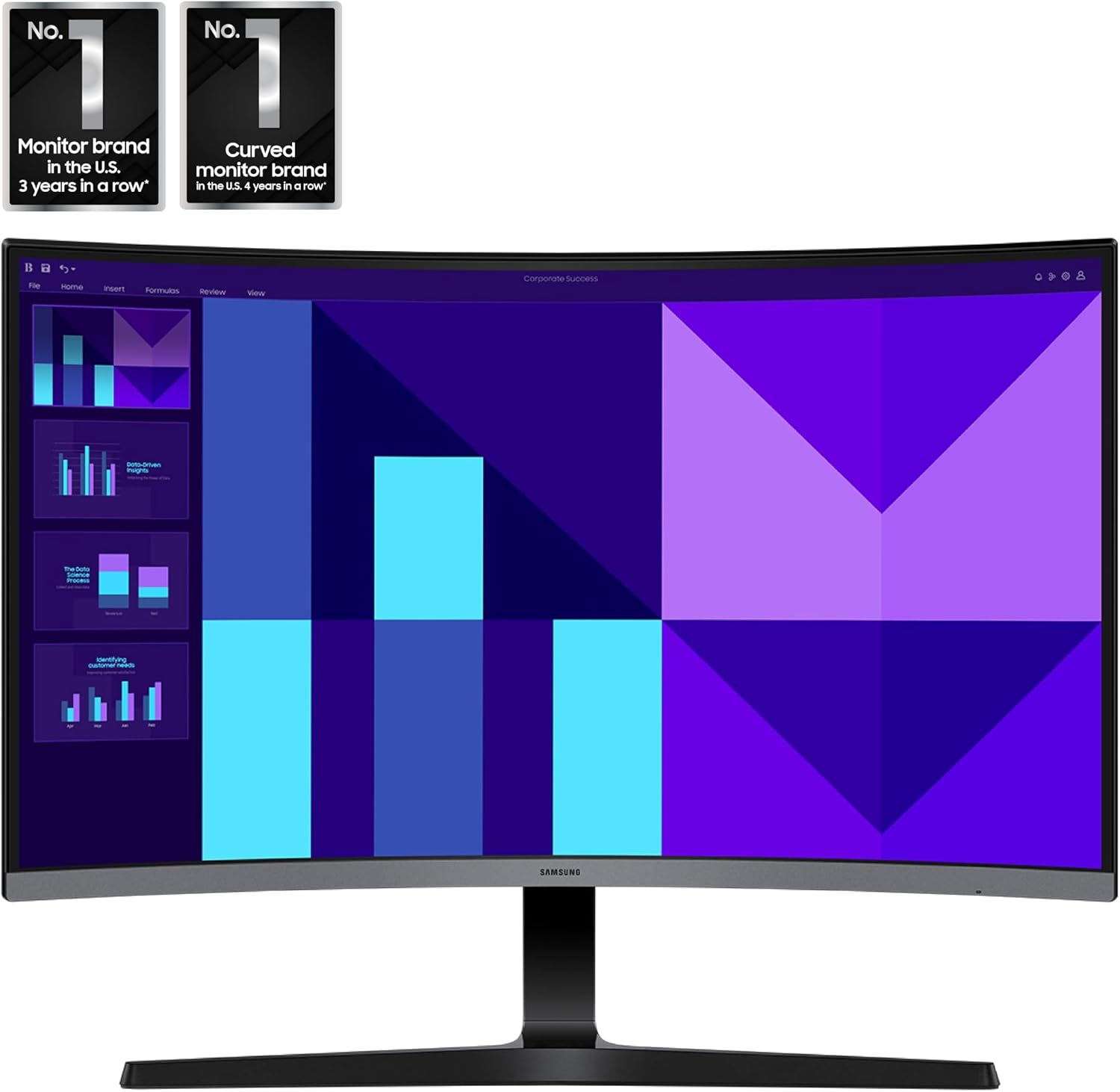 Samsung 32-inch S3 (S39GD) FHD 100Hz Curved Monitor, Game Mode, Eye Saver Mode, Multiple Connectivity with HDMI Port, Built-in Speakers, LS32D39DGANXZA, 2025
