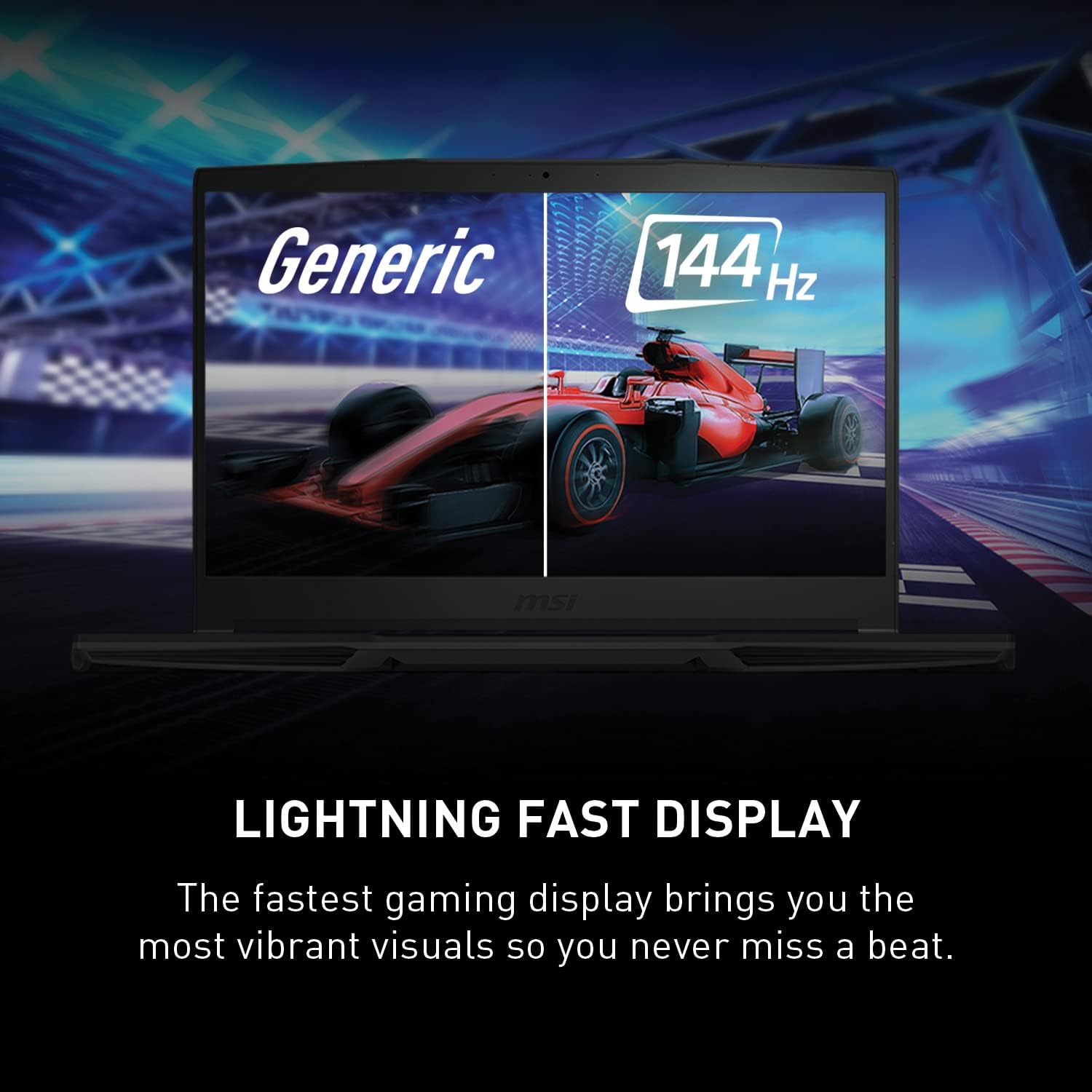 msi GV15 15.6' 144Hz Gaming Laptop: Intel Core i5-11400H GTX 1650 8GB 256GB NVMe SSD, Wi-Fi 6, USB Type-C, Nahimic 3 Audio Immersion, Win 11: Black 11SC-633