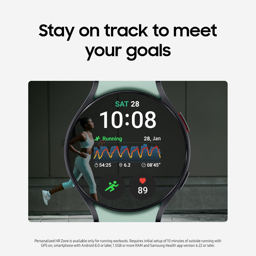 SAMSUNG Galaxy Watch 6 44mm LTE Smartwatch, Fitness Tracker, Personalized HR Zones, BIA Sensor for Health Wellness Insights, Big Screen, US Version, Graphite (Renewed)
