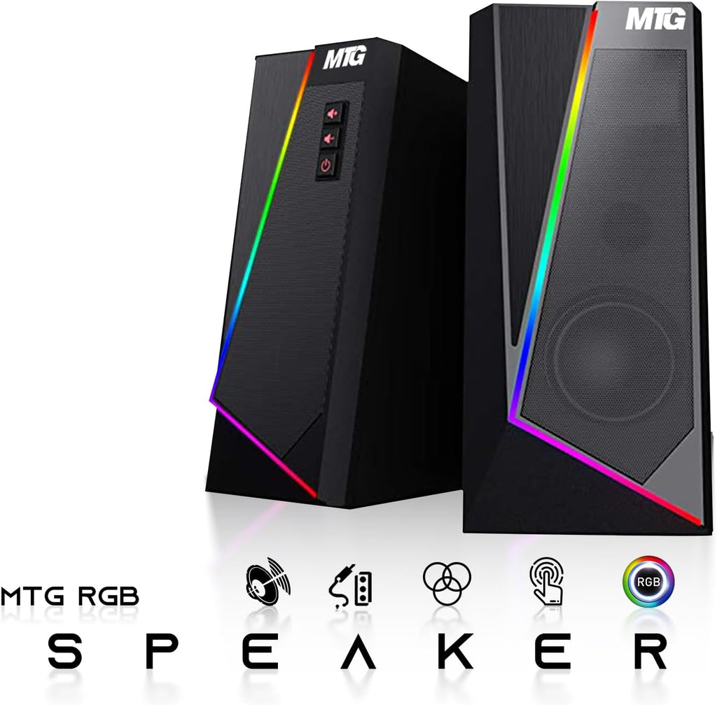 TechMagnet HP G3 Desktop RGB Computer PC Intel i7-6th Gen, 16GB DDR4 Ram 512GB SSD, Dual 24-inch Monitor, RGB Speaker, Gaming Keyboard Mouse, 2X ARGB Fan WiFi, Windows 11 Pro (Renewed)
