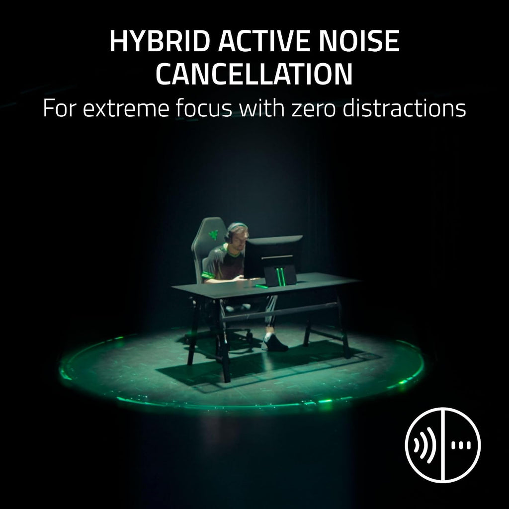 Razer BlackShark V3 Pro Wireless ANC Gaming Headset for Xbox: Full Band Mic - 50mm Driver - 2.4 GHz, Bluetooth, USB, 3.5mm - Works with PC, Mac, PS5, Nintendo Switch - Long Battery Life - White