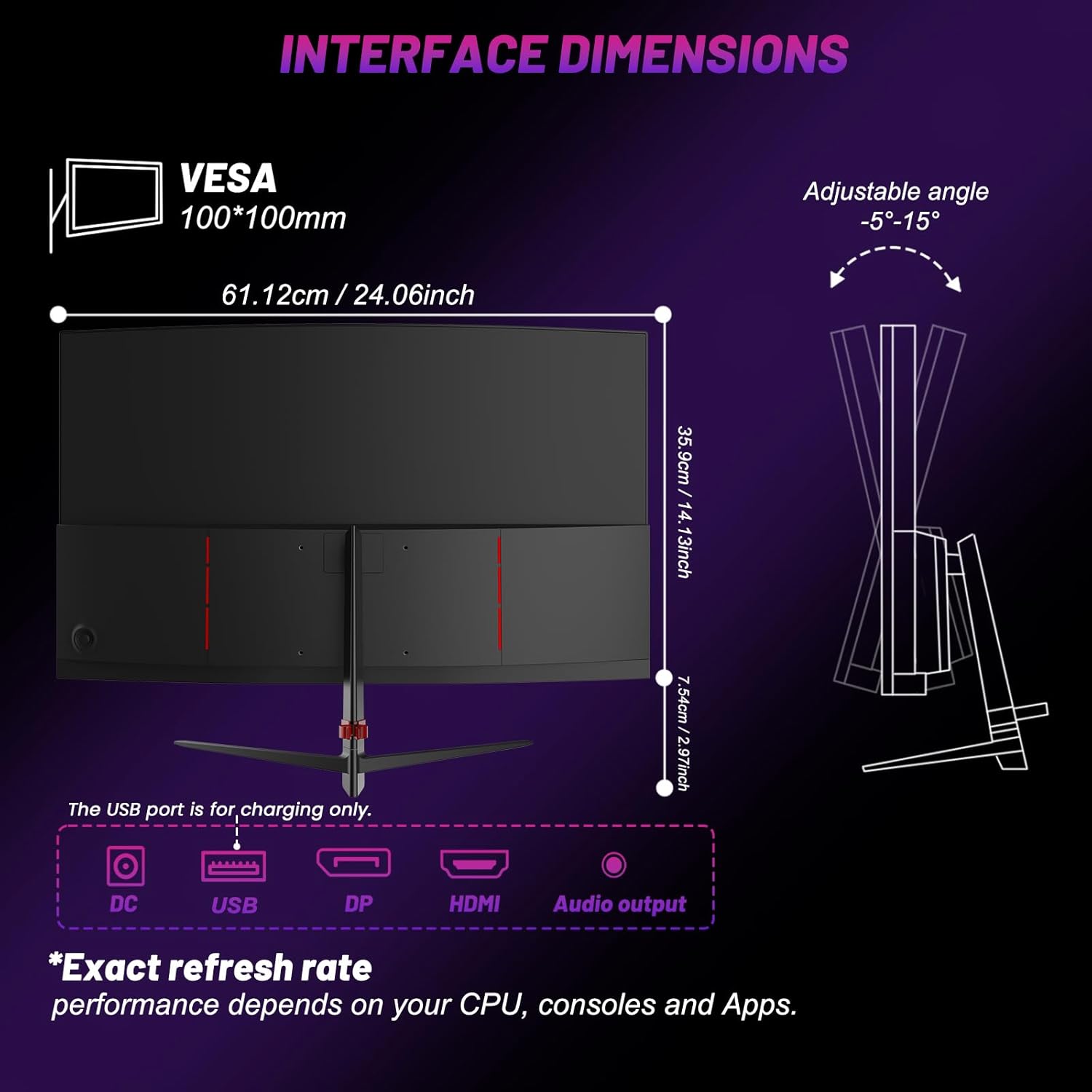 LXZ Curved Gaming Monitor 27 Inch PC Monitor 180hz, Full HD 1080P Frameless 1800R Gaming Display with FreeSync & Eye-Care Technology, DP, HDMI Port - Black