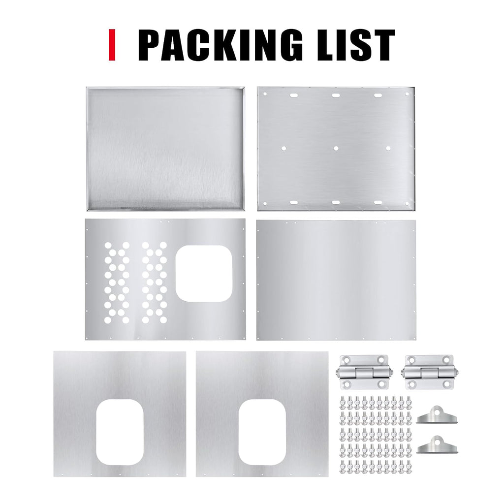 Stainless Steel Generator Box for Outside/RV/Truck/Trailer, Outdoor Generator Storage Box Enclosure (28'x22'x22')