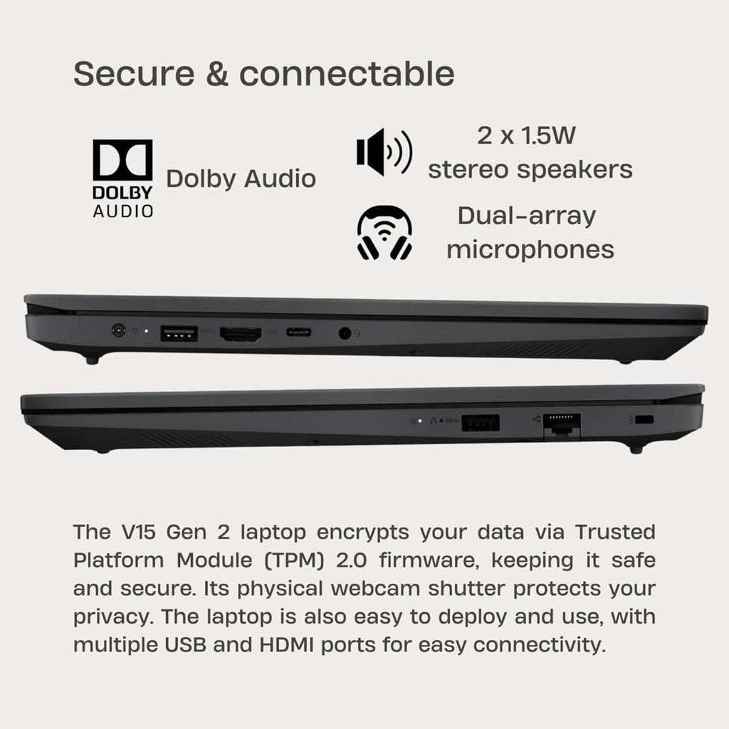 Lenovo 15.6' FHD Laptop Computer for Home Student Study and Business, Intel Dual Core Processor, 16GB DDR4 RAM, 512GB PCIe SSD, WiFi 6, Bluetooth 5.2, RJ-45, HDMI