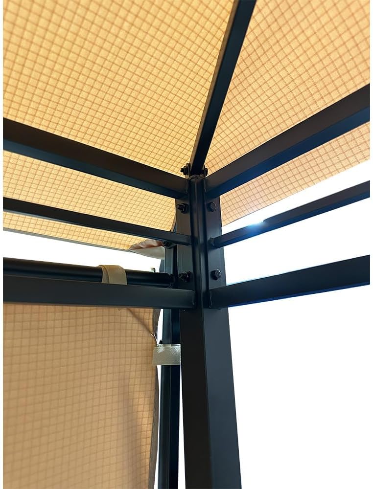 Garden Winds Custom Fit Replacement Canopy Top Cover and Side Awnings Compatible with The Tangkula NP10385, NP10385BN 13.5' X 4' Grill Gazebo - Upgraded Performance RipLock 350 Fabric