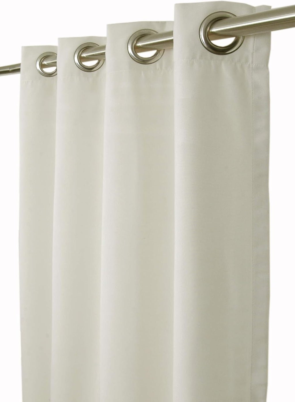 Outdoor/Indoor Sunbrella Curtain 96 inch x 50 inch with 8 Stainless Steel Grommets Canvas Canvas Off White