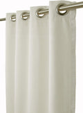 Outdoor/Indoor Sunbrella Curtain 96 inch x 50 inch with 8 Stainless Steel Grommets Canvas Canvas Off White