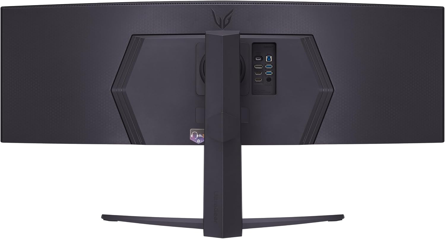 LG 45GR75DC-B Ultragear Curved Gaming Monitor 45-Inch 32:9 Dual QHD 1ms 200Hz VESA DisplayHDR 600 with DCI-P3 95% AMD FreeSync Premium Pro Enhanced Gaming GUI DTS HP:X 3-Way Adjustable Stand - Black