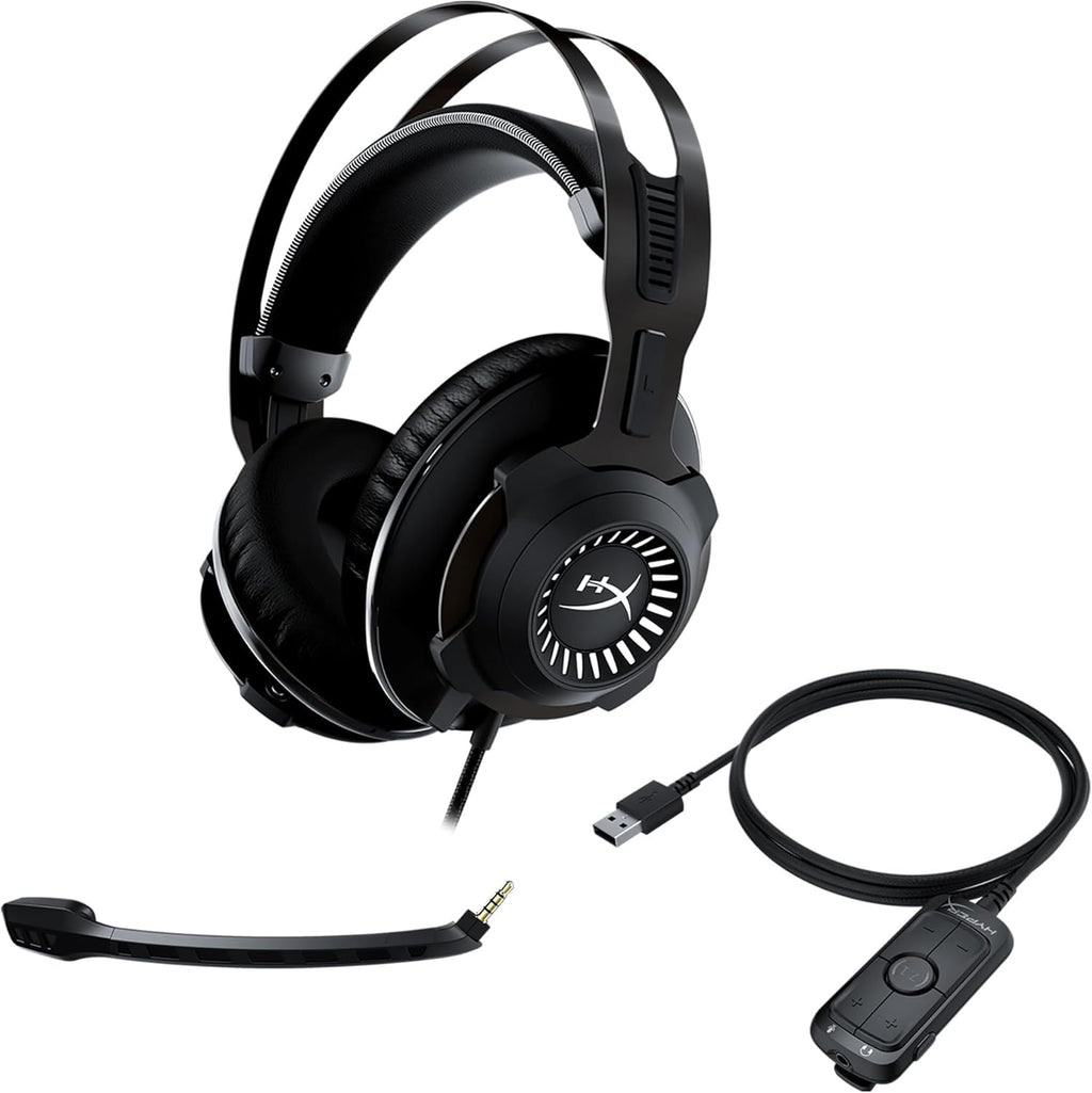 HyperX Cloud Revolver - Gaming Headset with HyperX 7.1 Surround Sound, Signature Memory Foam, Premium Leatherette, Steel Frame, Detachable noise-cancellation microphone