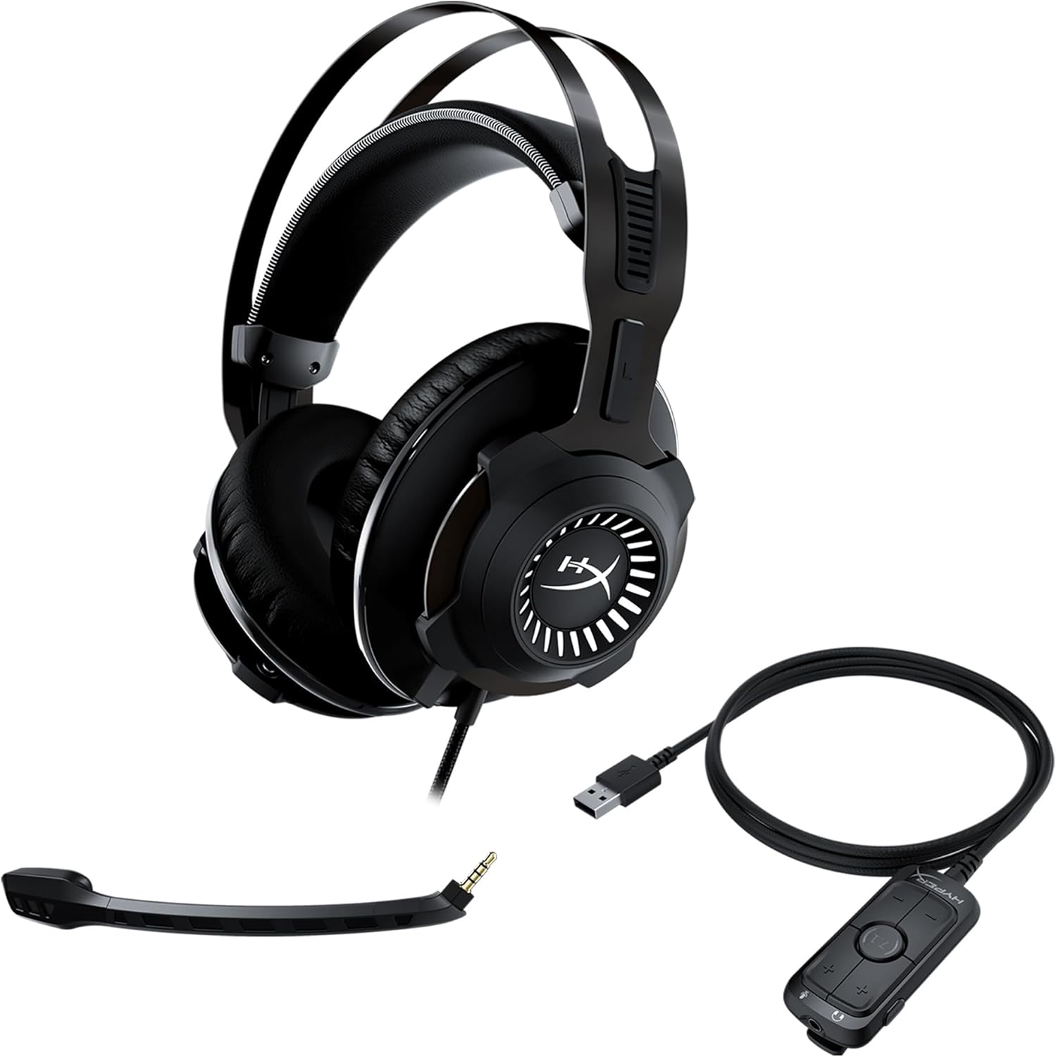 HyperX Cloud Revolver - Gaming Headset with HyperX 7.1 Surround Sound, Signature Memory Foam, Premium Leatherette, Steel Frame, Detachable noise-cancellation microphone