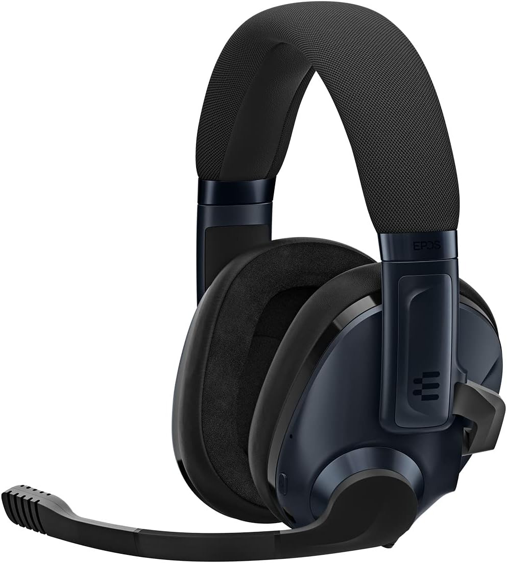 EPOS Gaming H3Pro Hybrid Gaming Headset - PC Headphones with Microphone - Noise-Cancellation, Adjustable, Smart Button Audio Mixing, Bluetooth, Gaming Suite, Surround Sound - Windows 10,Midnight Blue