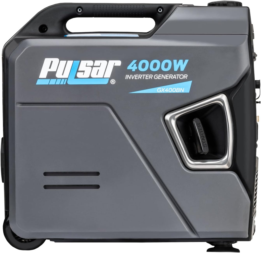 Pulsar Products GX400BN, 4000W Portable Ultra-Quiet Dual Fuel & Parallel Capability, RV-Ready, Handle & Wheels, with CO