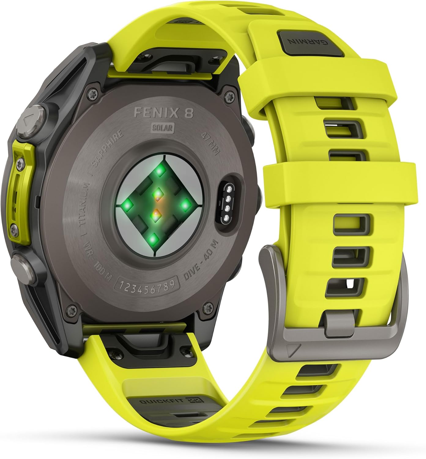 Garmin Fenix 8 Solar Sapphire (47mm, Titanium/Amp Yellow) Multisport GPS Smartwatch Gift Box Bundle - 1.4' Touchscreen, Built-in LED Flashlight with PlayBetter Charger, Screens, Adapter, Case