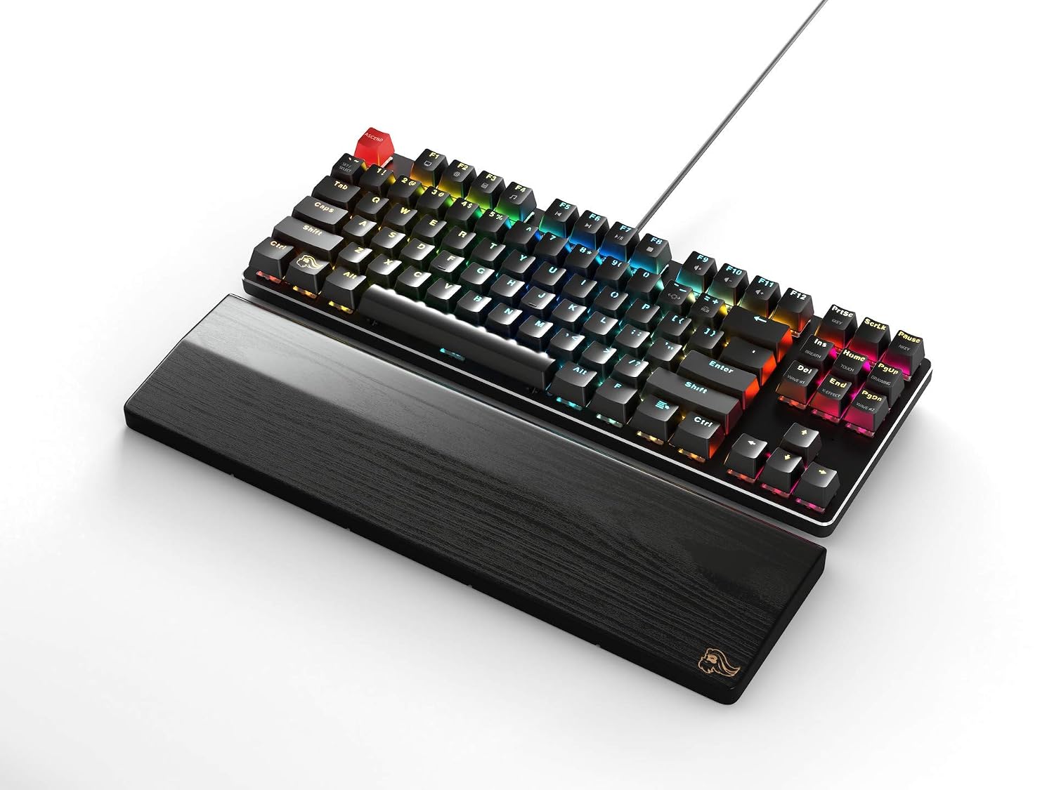 GLORIOUS Custom Gaming Keyboard - GMMK 85% Percent TKL - USB C Wired Mechanical Keyboard - RGB Hot Swappable Switches & Keycaps - Black Metal Top Plate