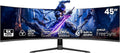 CRUA 45' Curved Gaming Monitor, 240Hz DQHD 5120×1440 UltraWide 32:9 VA Screen Computer Monitors, 120% sRGB,1500R, AMD FreeSync Compatible, Built-in Speakers, HDMI 2.1 & DP 1.4, Wall Mountable – Black