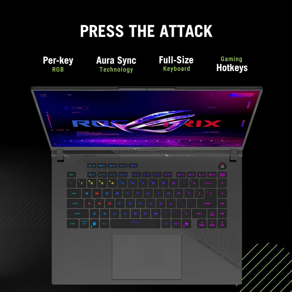 ASUS ROG Strix G16 2025 Gaming Laptop, NVIDIA GeForce RTX 5070 Ti, 16' 16:10 165Hz/3ms Display, AMD Ryzen 9 8940HX (Up to 5.3 GHz), 32GB DDR5 RAM, 2TB SSD, Backlit KB, Win11 Pro, with Accessories