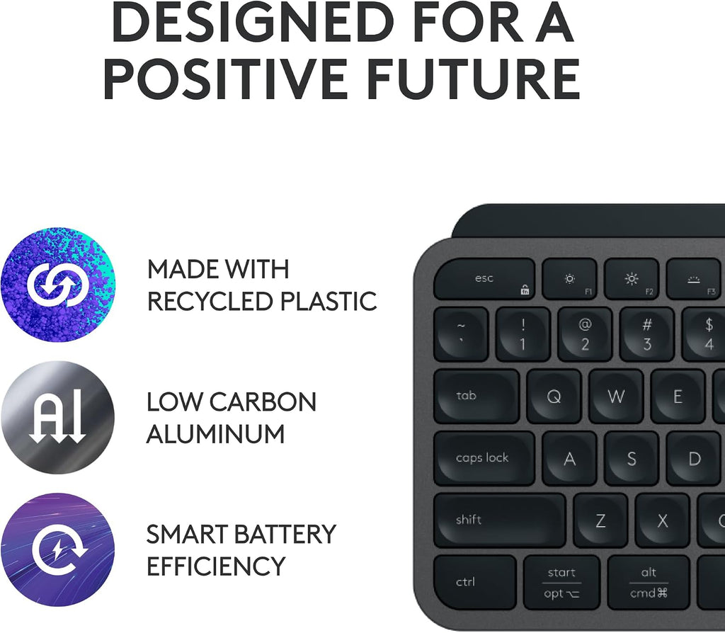 Logitech MX Keys S Combo - Performance Wireless Keyboard and Mouse with Palm Rest, Customizable Illumination, Fast Scrolling, Bluetooth, USB C, for Windows, Linux, Chrome, Mac,Color Graphite.