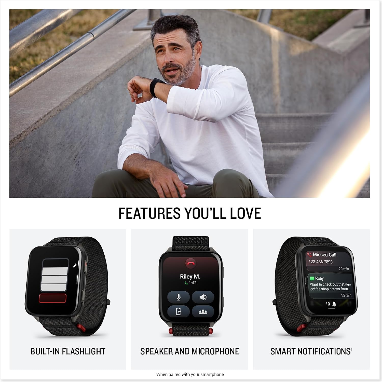 PlayBetter Garmin Venu X1 (Black/Slate Titanium) Fitness GPS Smartwatch Bundle - 2' Thin AMOLED Display, Advanced Health and Fitness 5000mAh Portable Charger & HD Screen Protectors