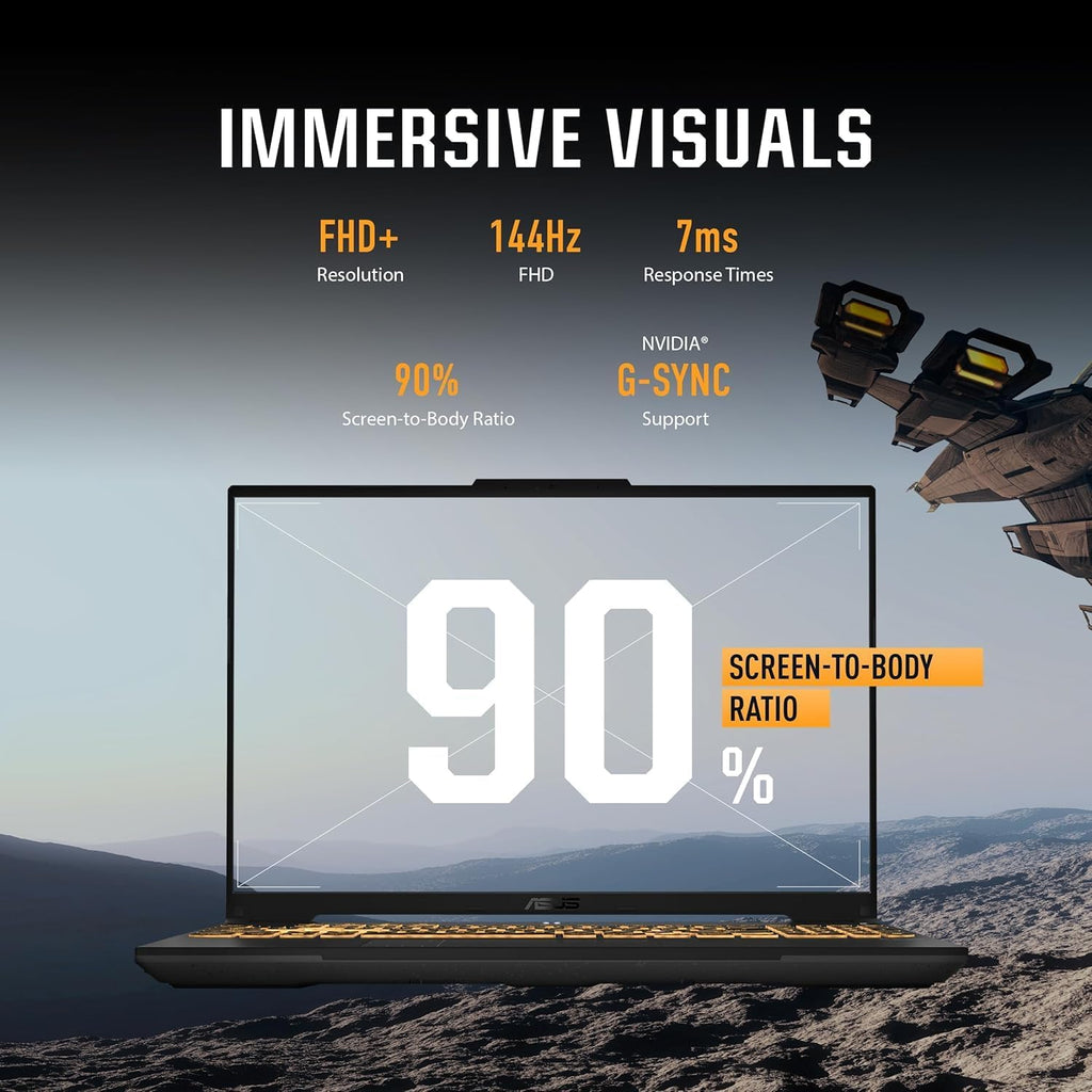 ASUS TUF A16 16' FHD 144Hz Gaming Laptop, AMD Ryzen 7 7445HS (6 Cores, Up to 4.7GHz), NVIDIA GeForce RTX 4050, 32GB DDR5 RAM, 2TB SSD, USB-C, Wi-Fi 6E, Bluetooth, Backlit Keyboard, Windows 11